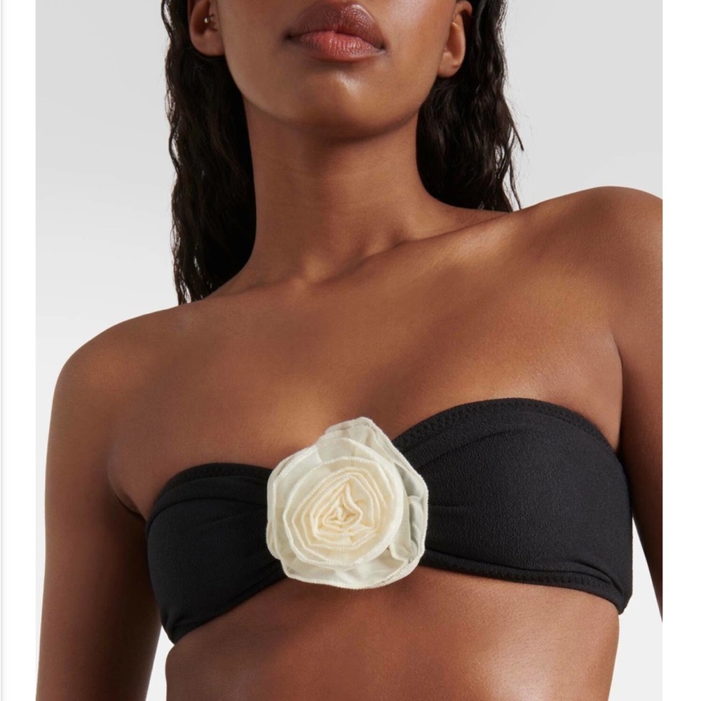 Same Floral-appliqué Bandeau Bikini Top